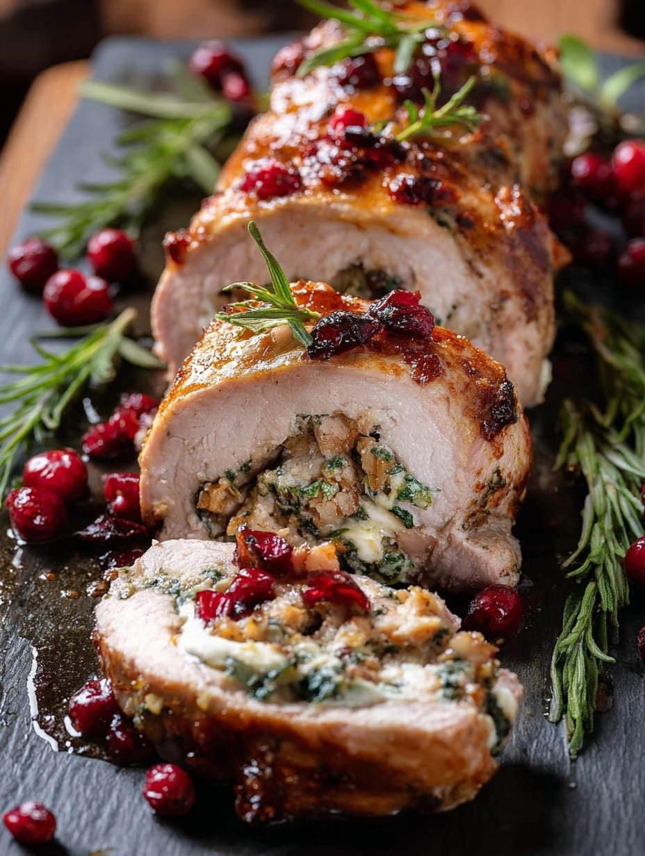 Stuffed Pork Tenderloin , Special Main Dish For Christmas dinner