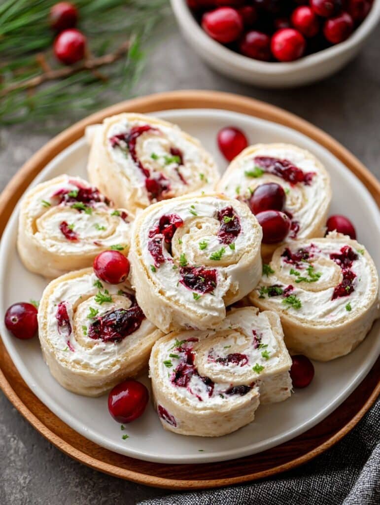 The Best Christmas Cranberry Roll Ups