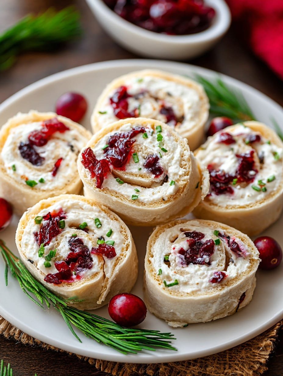 The Best Christmas Cranberry Roll Ups