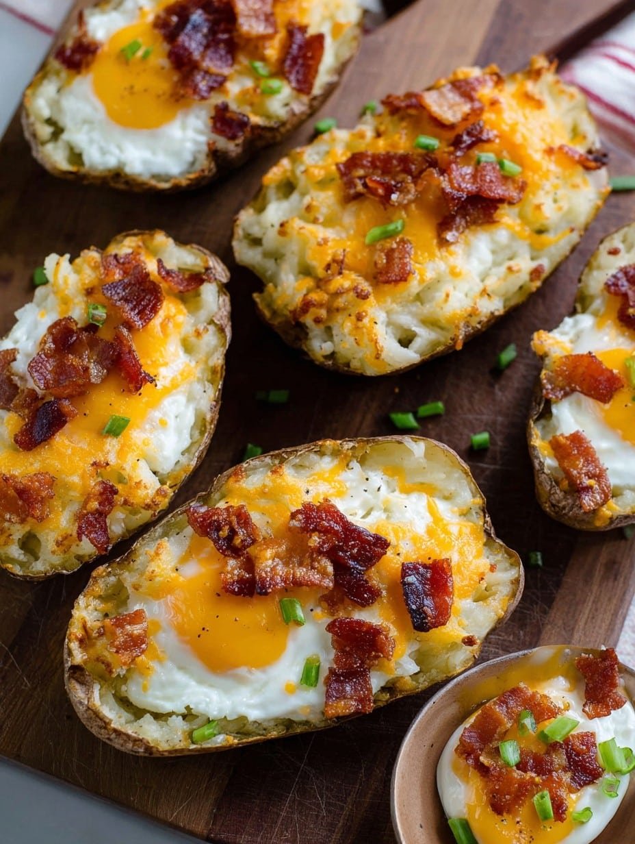 Twice Baked Loaded Breakfast Potatoes
