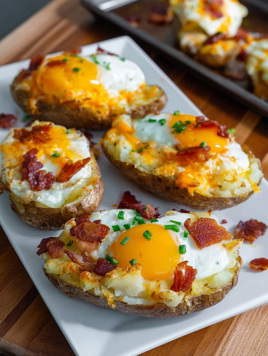 Twice Baked Loaded Breakfast Potatoes