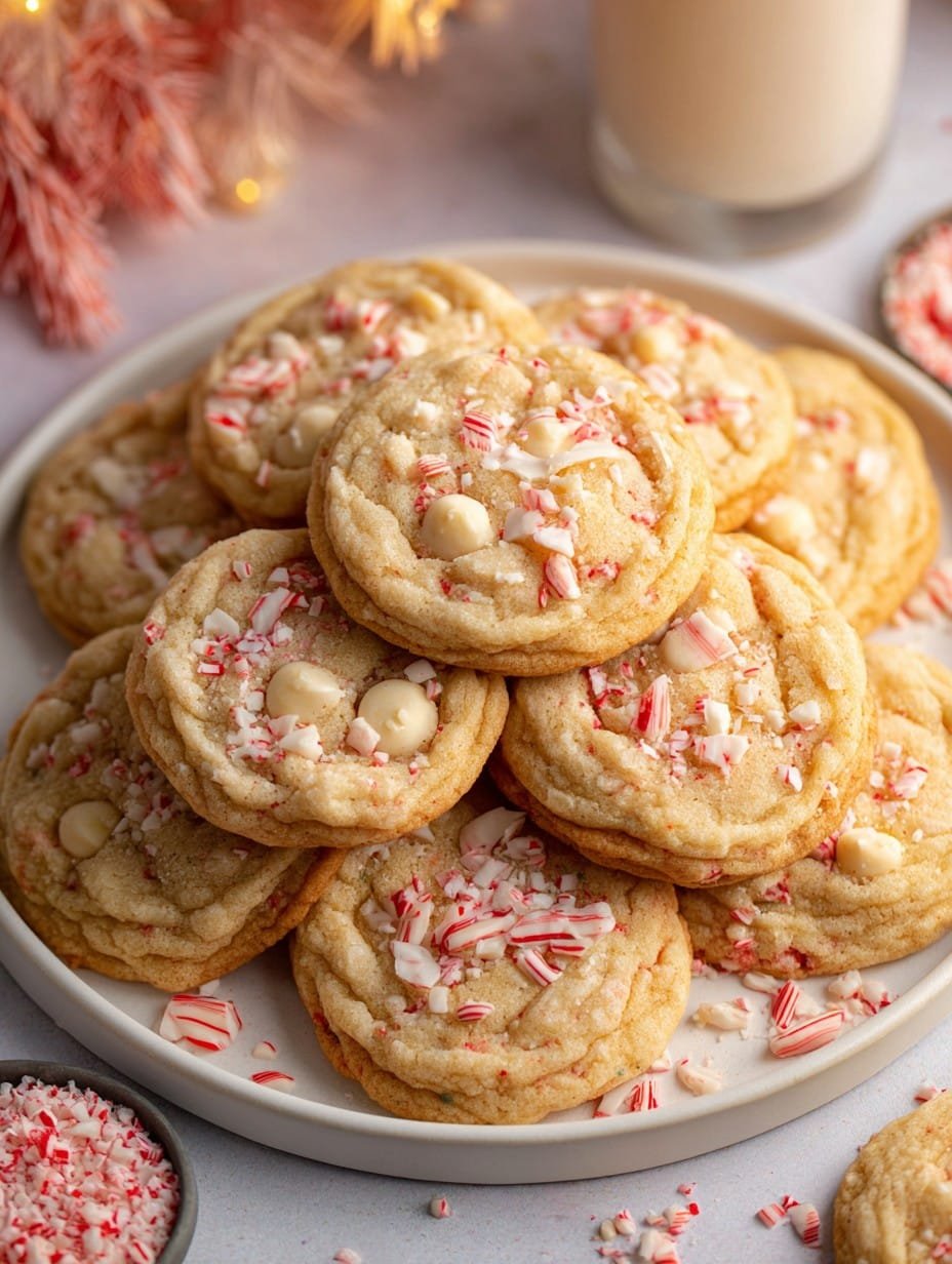 White Chocolate Candy Cane Cookies