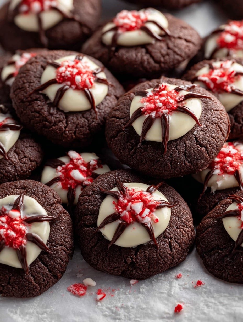 Chocolate Peppermint Blossoms, Christmas Cookies Idea
