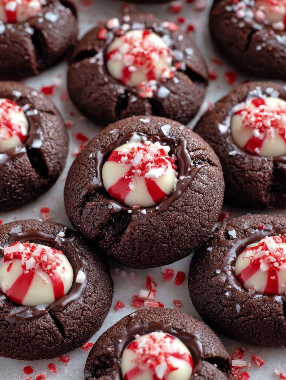 Chocolate Peppermint Blossoms, Christmas Cookies Idea
