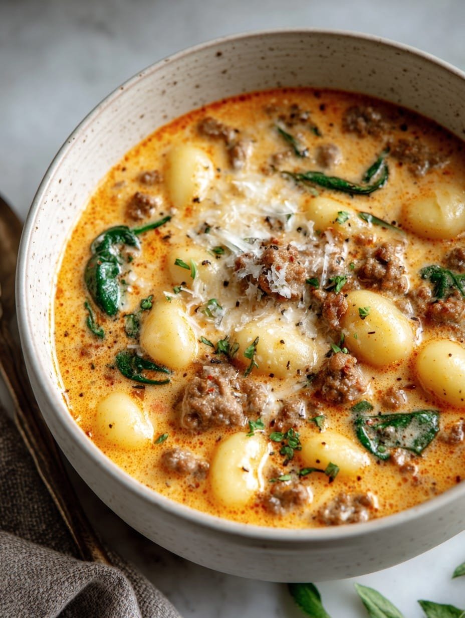 Creamy Italian Sausage Gnocchi Soup