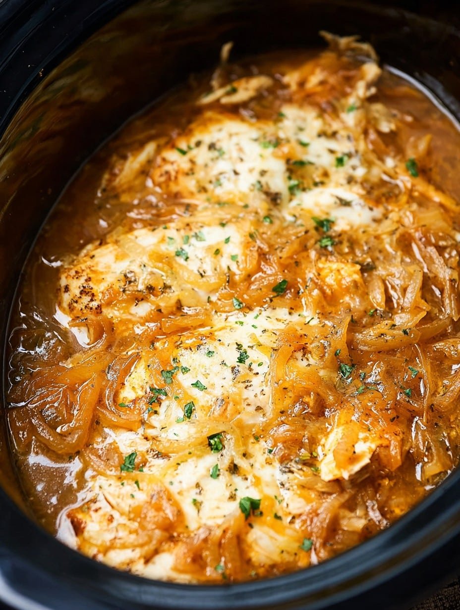 Crock Pot French Onion Chicken