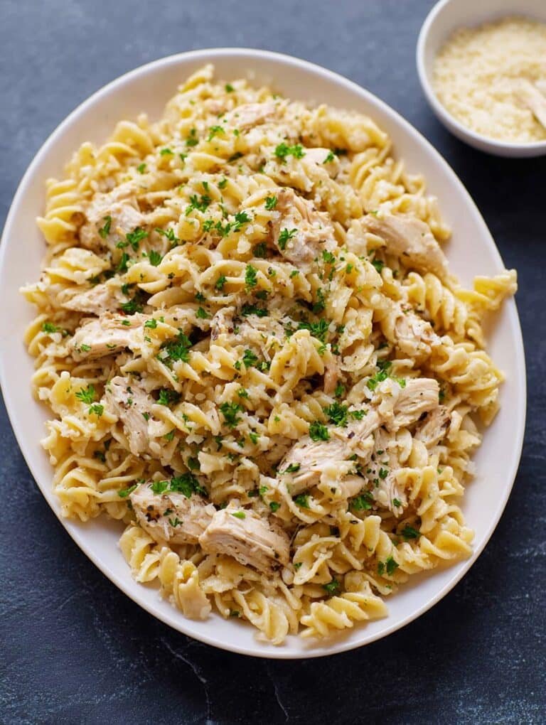 Crockpot Garlic Parmesan Chicken Pasta: My Cozy Go-To Recipe