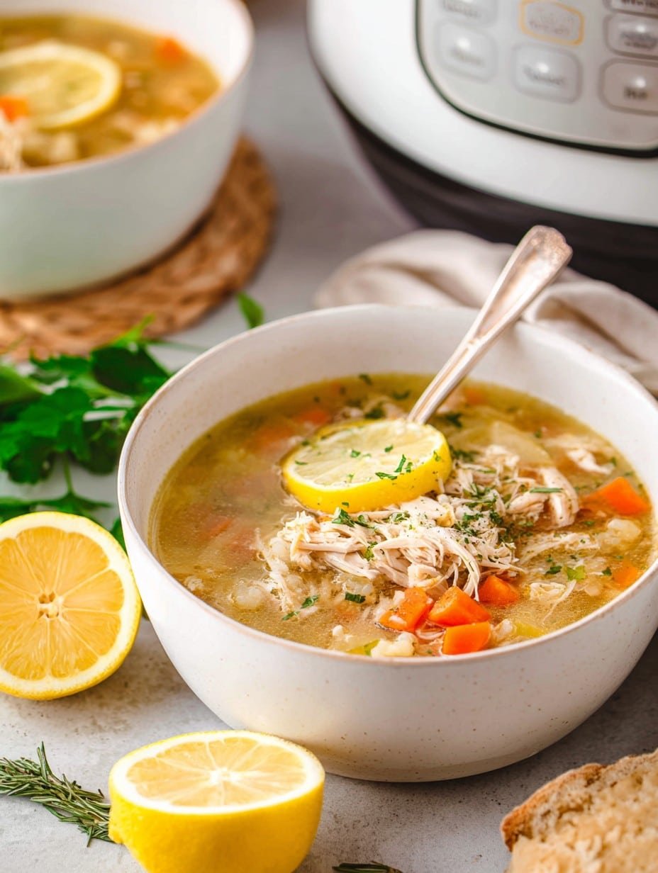 Crockpot Lemon Chicken Soup