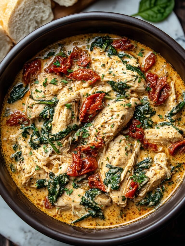 Crockpot Tuscan Chicken: Easy, Creamy Dinner at Home