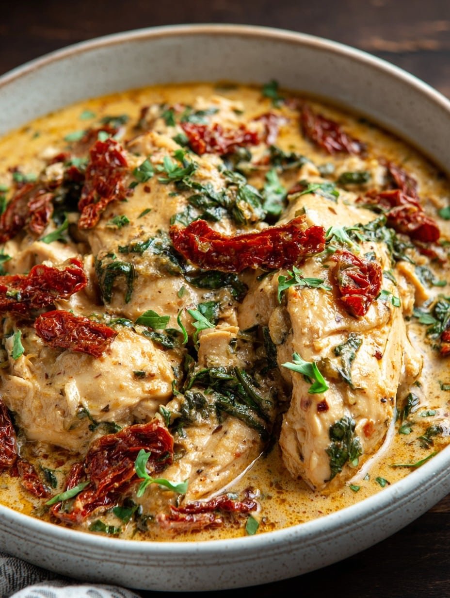 Crockpot Tuscan Chicken