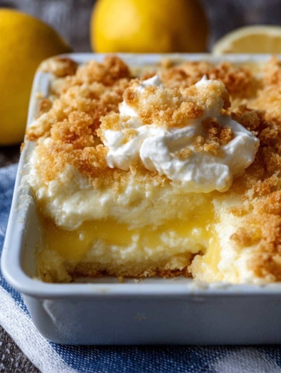 Lemon Cream Cheese Dump Cake Recipe
