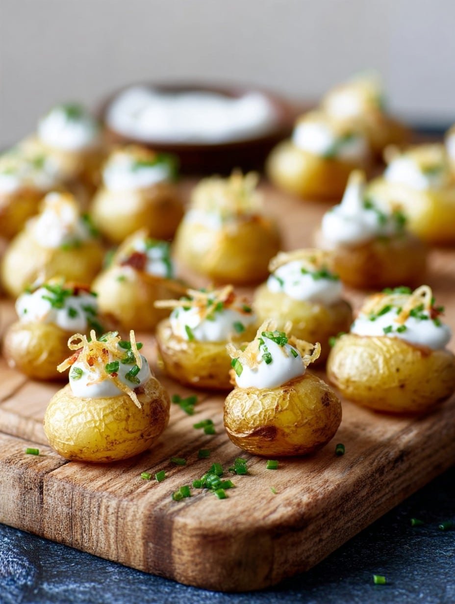 Mini Baked Potatoes Easy New Year Appetizer