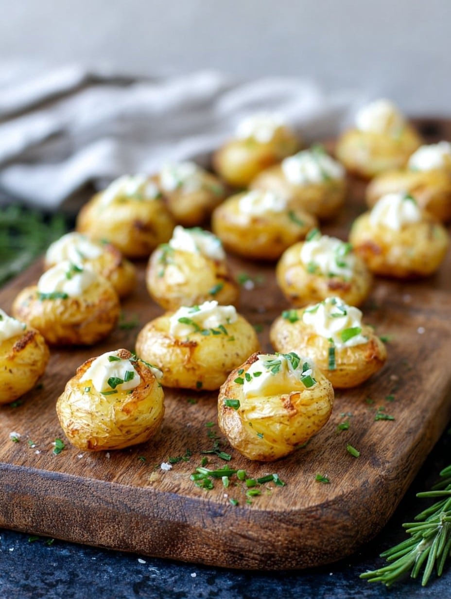 Mini Baked Potatoes Easy New Year Appetizer
