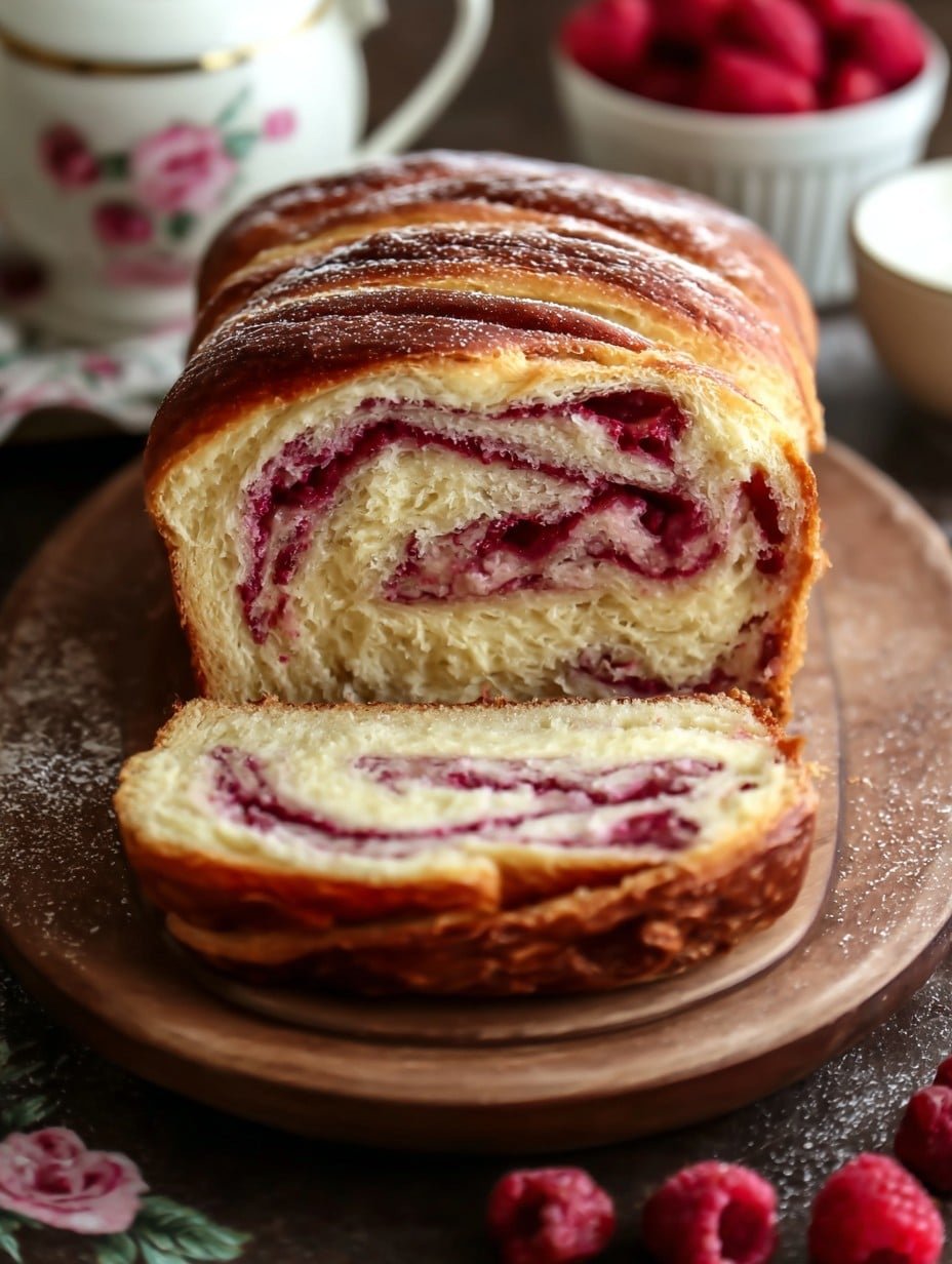 Raspberry Swirl Brioche Loaf Recipe