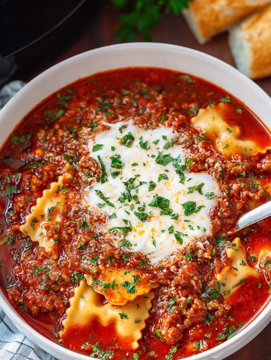 Slow Cooker Lasagna Soup