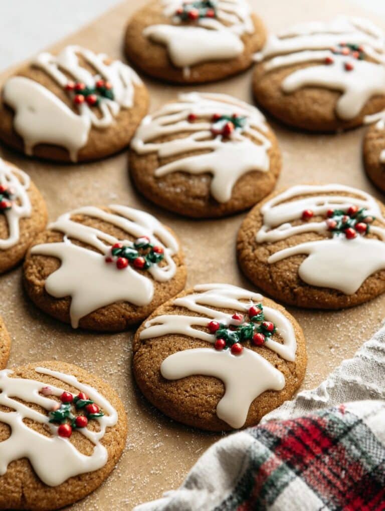 Soft Gingerbread Cookies with Maple Glaze—A Cozy Favorite