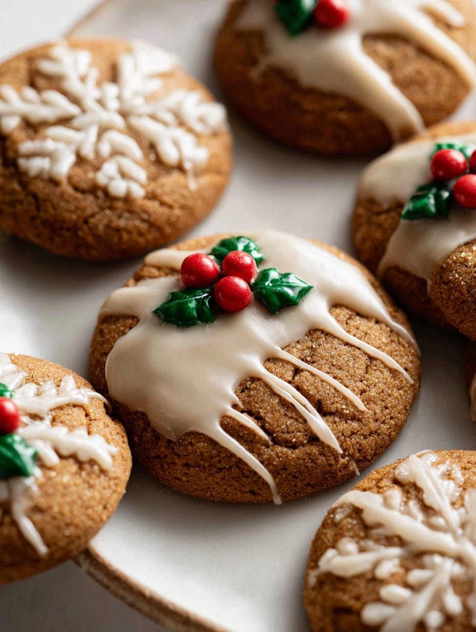 Soft Gingerbread Cookies with Maple Glaze