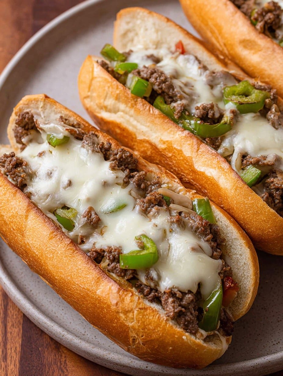 30-Minute Ground Beef Philly Cheesesteaks