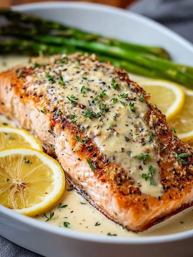 Baked Boursin Salmon – Creamy, Flavorful & Perfectly Baked Recipe Guide