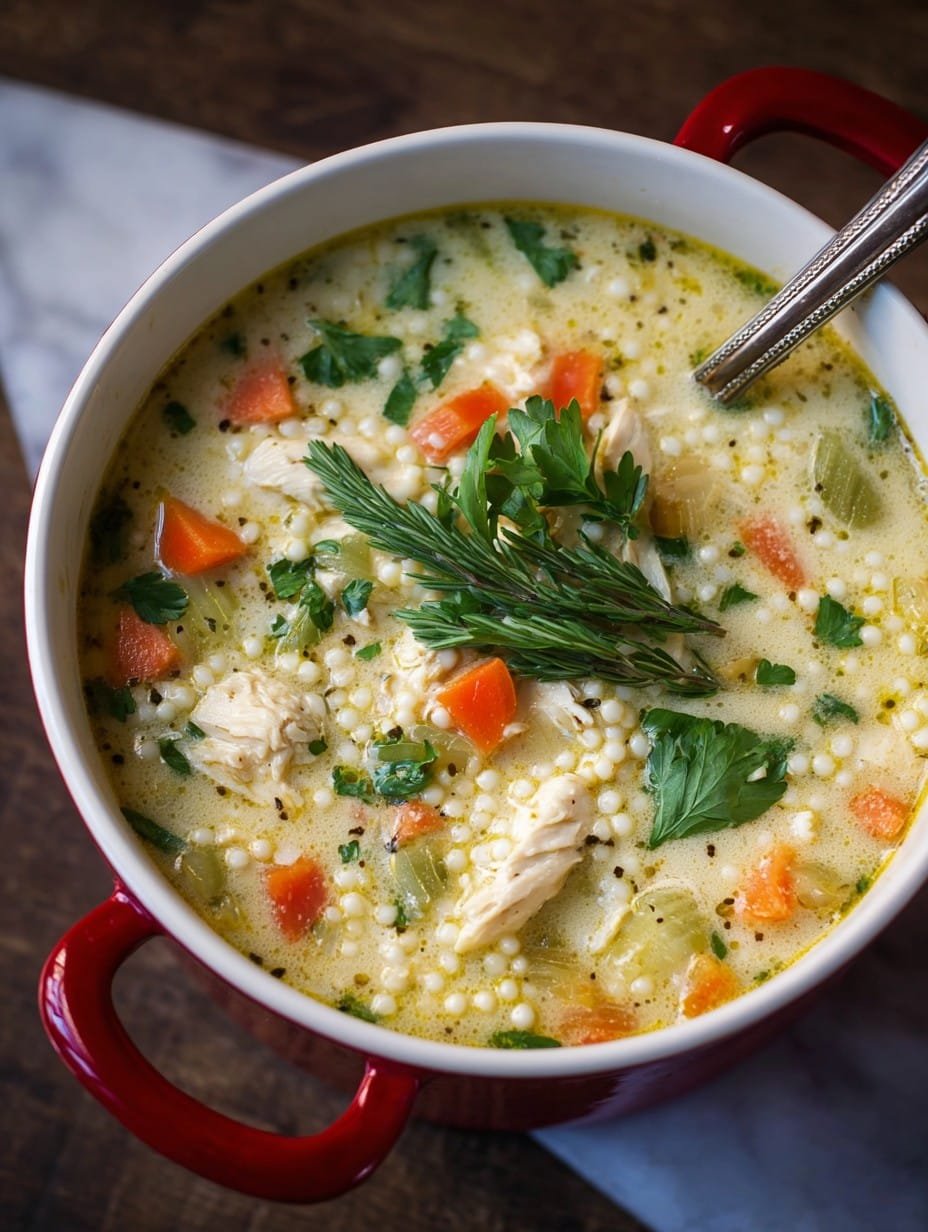Creamy Chicken and Couscous Soup Recipe