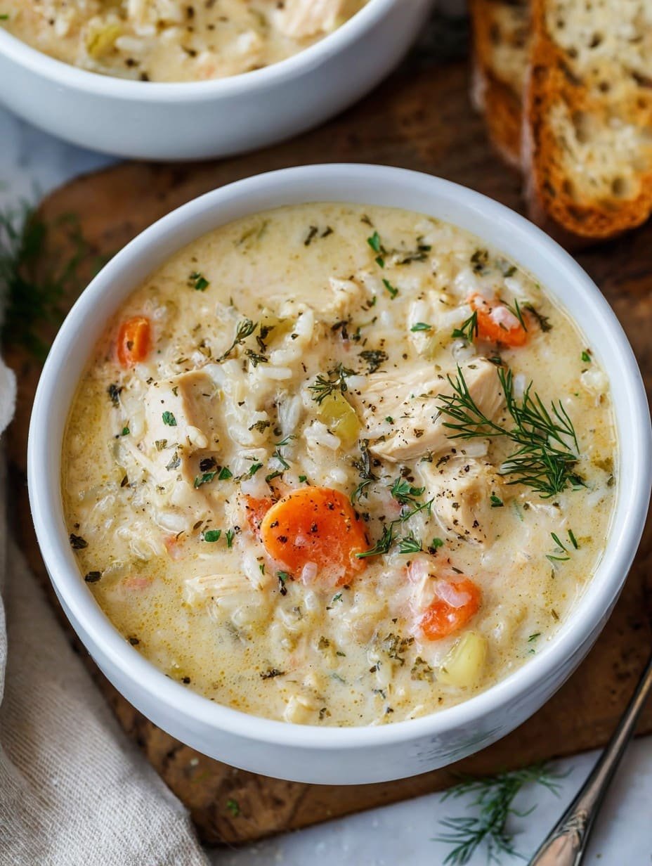 Creamy Chicken and Rice Soup: Comfort in a Bowl Recipe 1 Creamy Chicken and Rice Soup