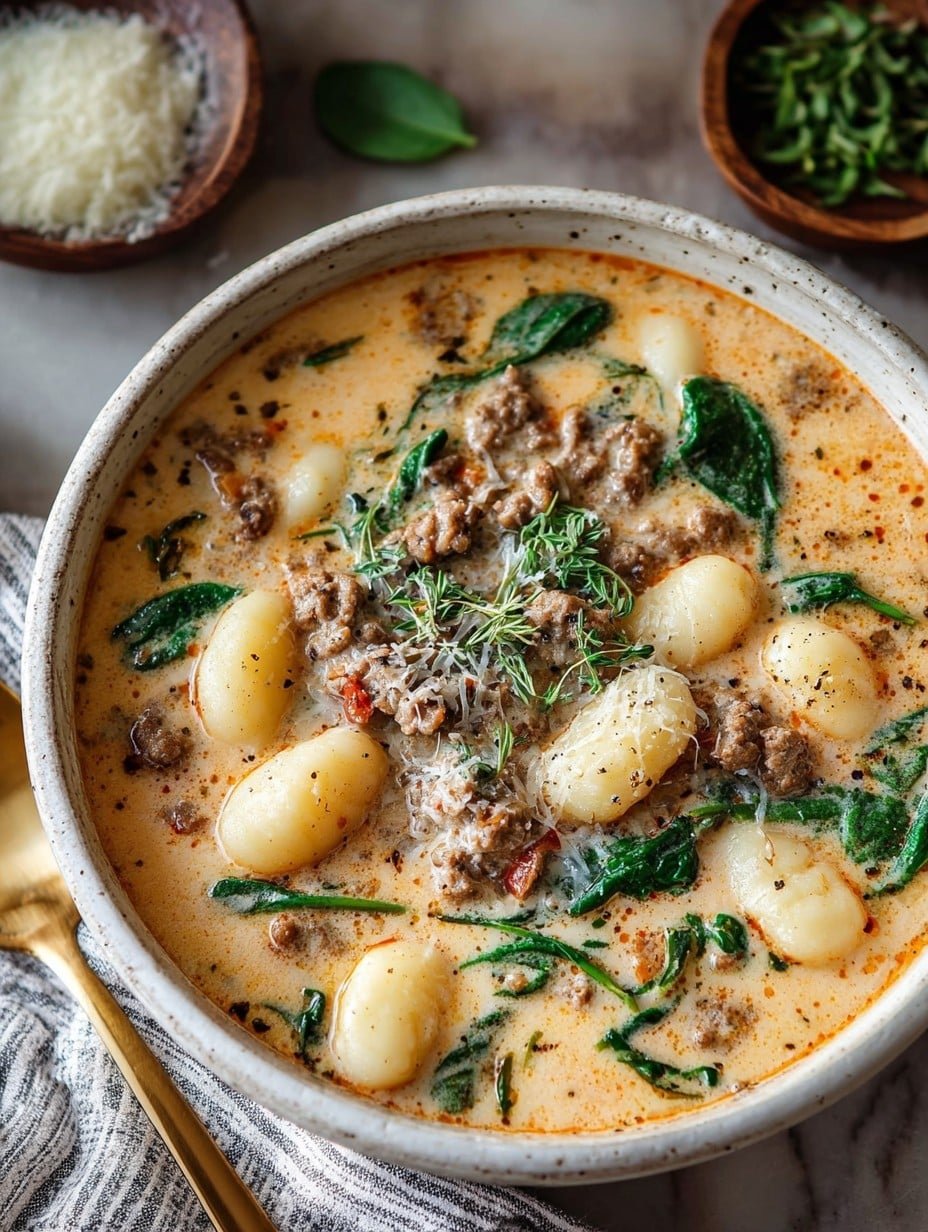 Creamy Italian Sausage Gnocchi Soup Recipe