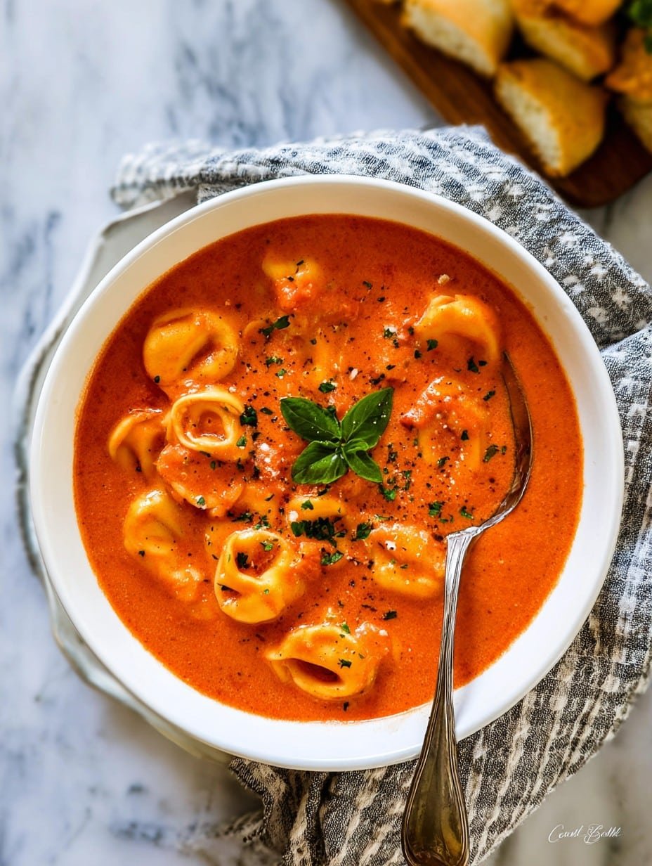 Creamy Tomato Tortellini Soup