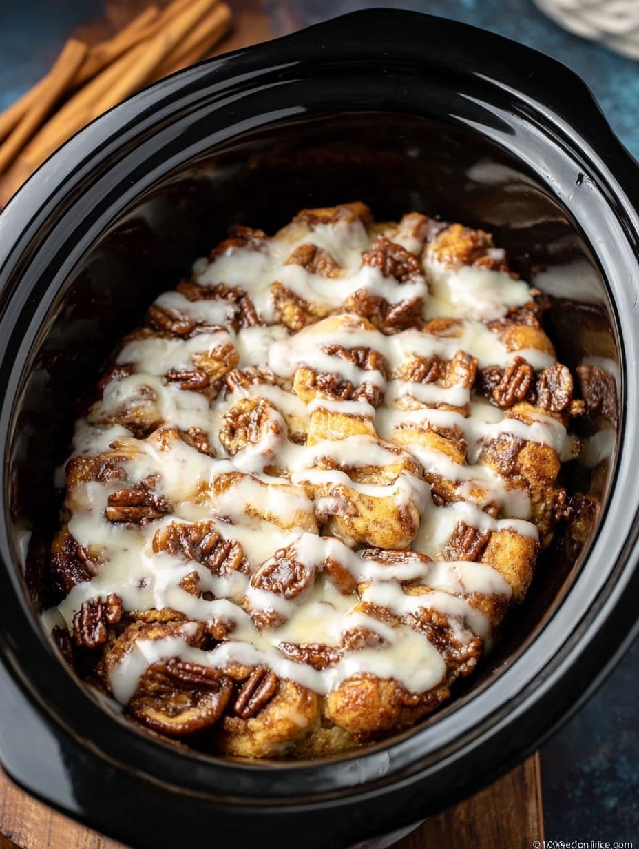 Crock Pot Cinnamon Roll Casserole