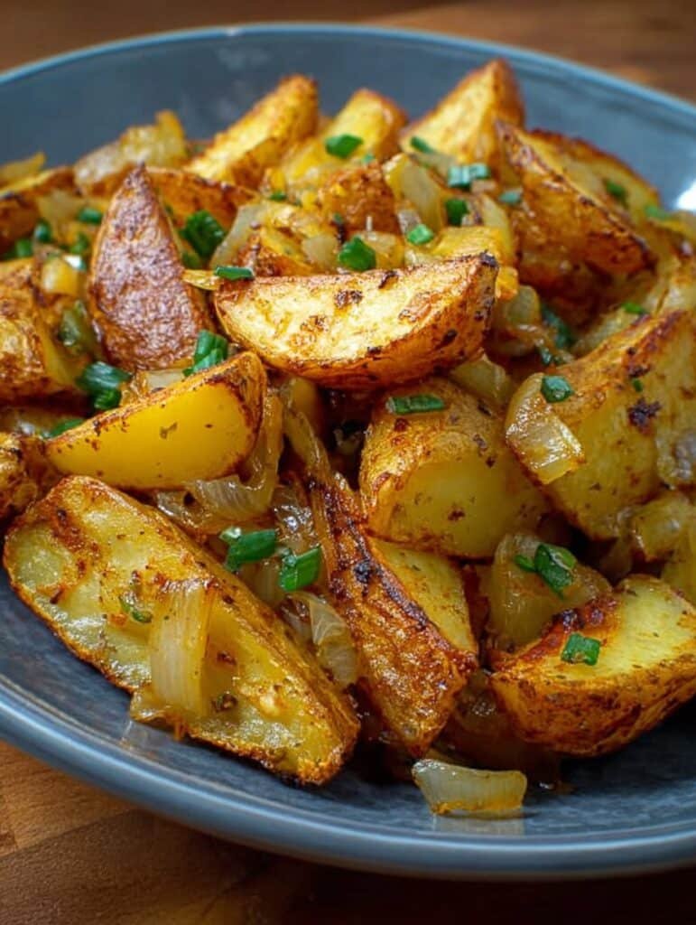 EASY OVEN FRIED POTATOES & ONIONS for Weeknight Comfort
