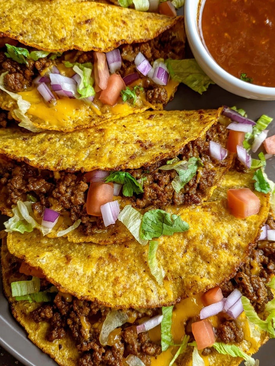 Ground Beef Baked Tacos