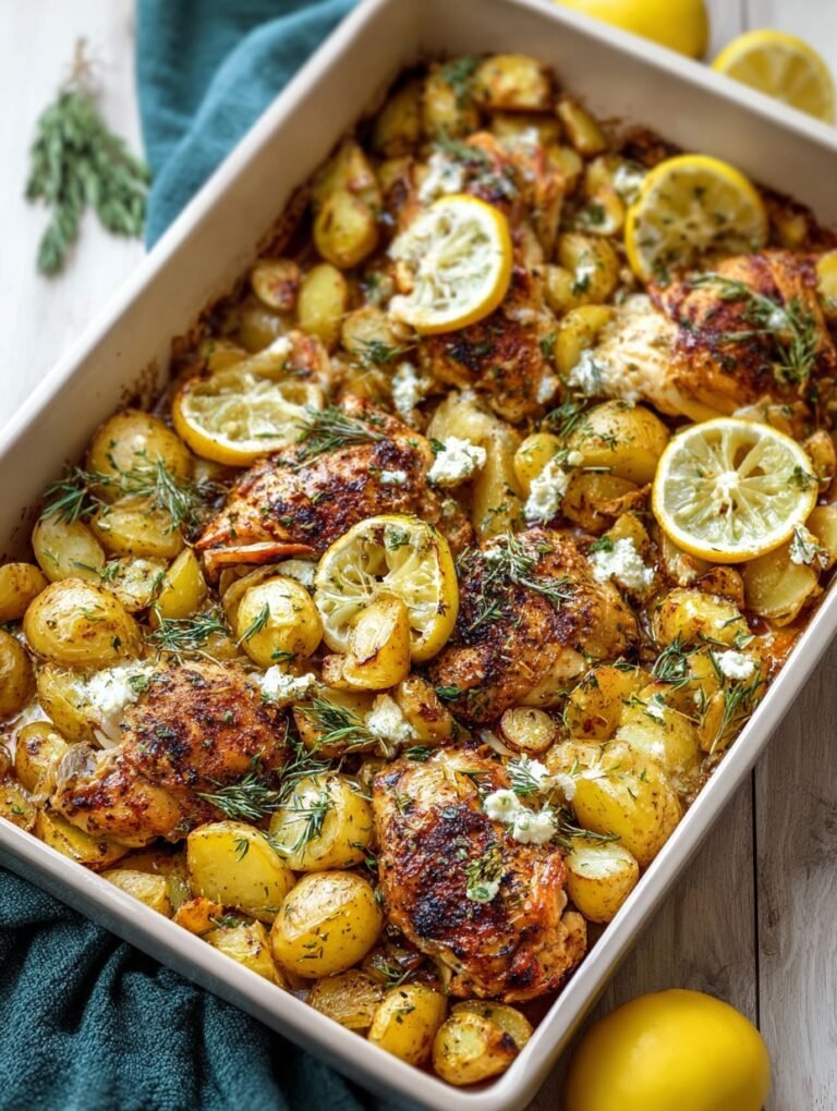 Lemon Garlic Chicken and Potatoes Bake Recipe Everyone Loves
