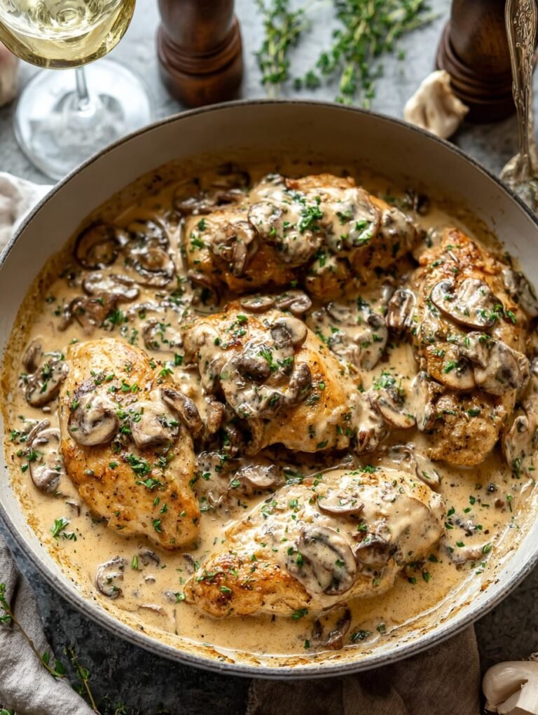 Skillet Chicken with Mushroom Parmesan Gravy Recipe Guide