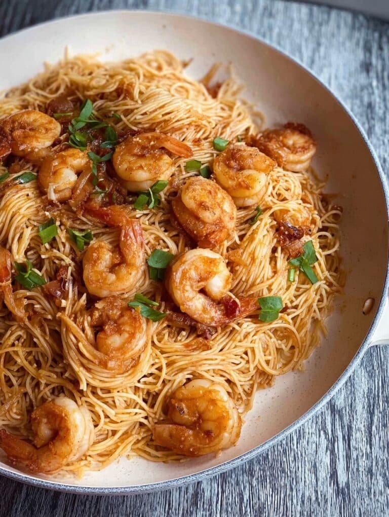 Smoky Shrimp Pasta with Angel Hair and Sweet Onions Recipe Guide