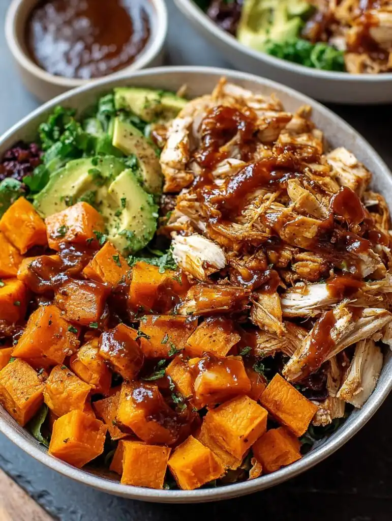BBQ Chicken & Roasted Sweet Potato Bowls Recipe Guide