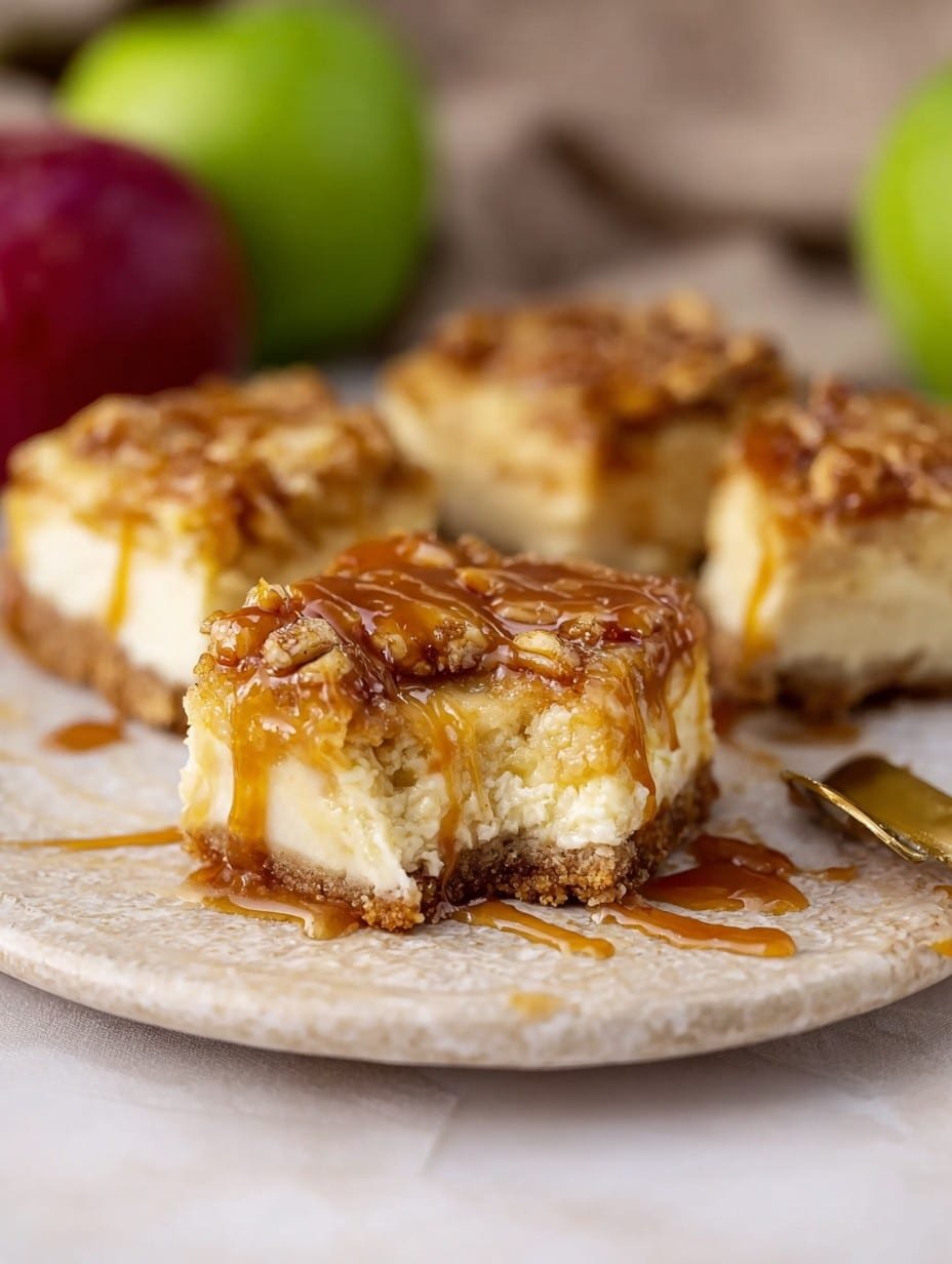 Caramel Apple Cheesecake Bars