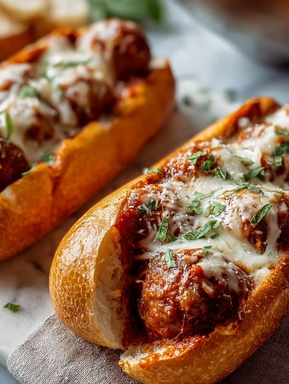 Cheesy Meatball Subs