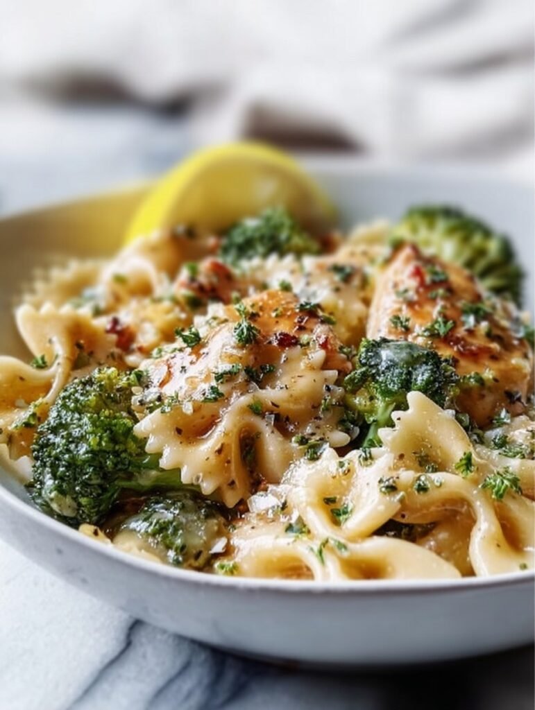 Cowboy Butter Lemon Bowtie Chicken with Broccoli Recipe Guide