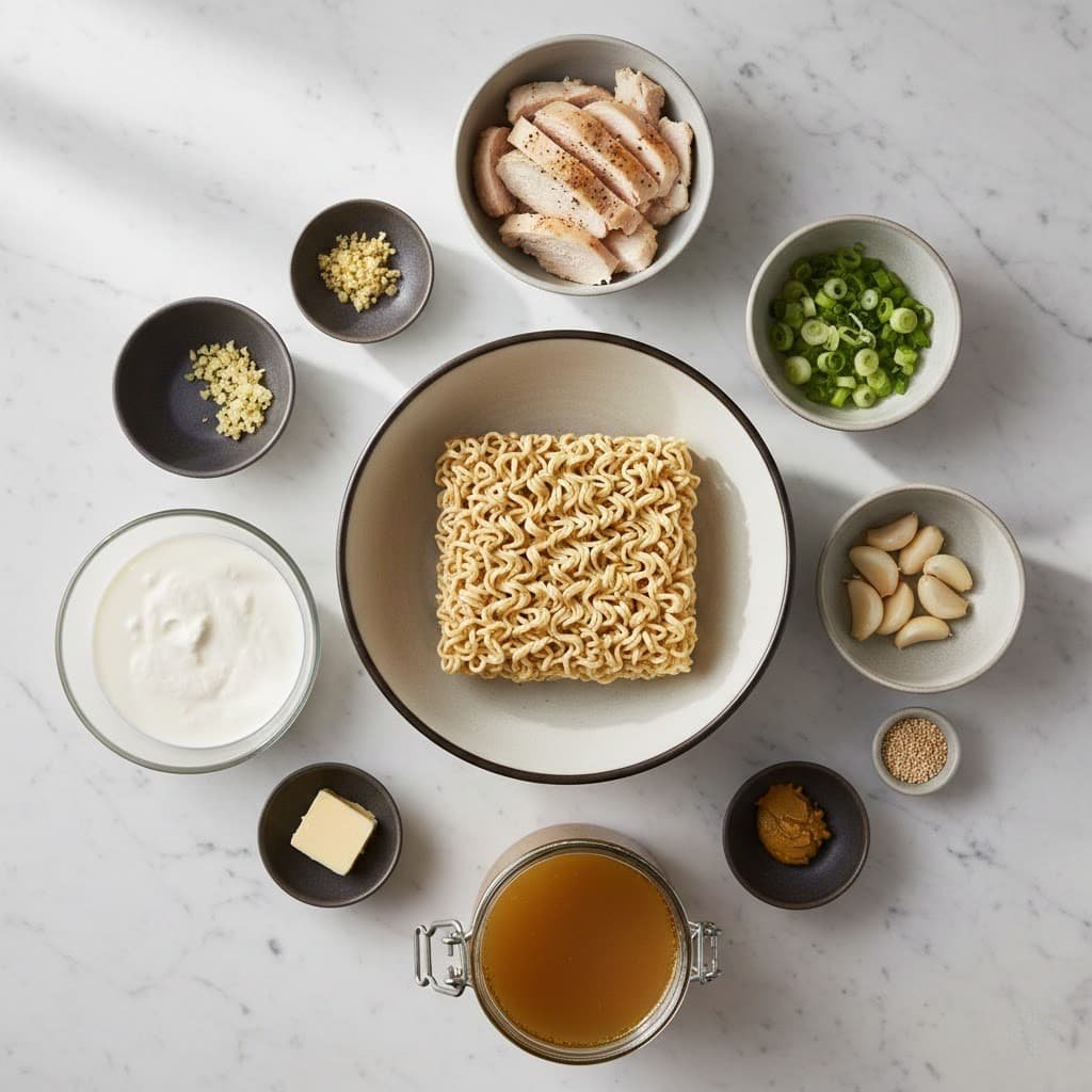 Creamy Garlic Chicken Ramen