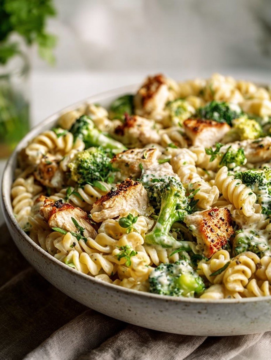 Creamy Rotisserie Chicken Broccoli Pasta