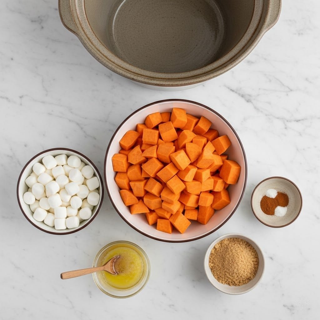 Crockpot Sweet Potatoes With Marshmallows