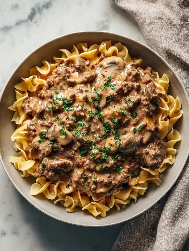 Easy Hamburger Beef Stroganoff Recipe for Busy Nights