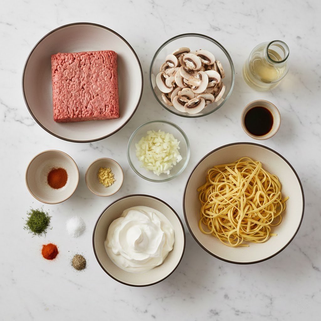 Easy Hamburger Beef Stroganoff