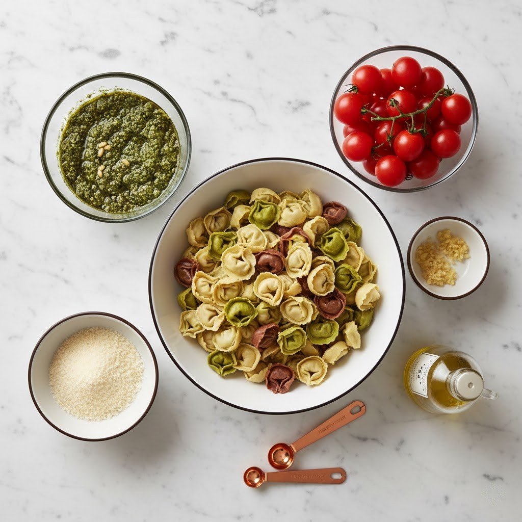 Easy Make-Ahead Pesto Tortellini Bake Freezer Meal Prep