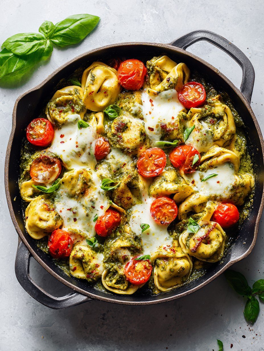 Easy Make-Ahead Pesto Tortellini Bake Freezer Meal Prep