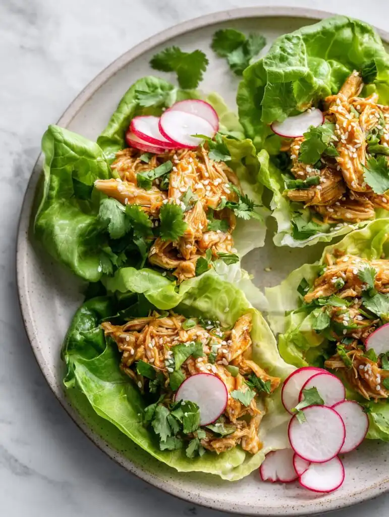 Easy Make-Ahead Sesame Honey Chicken Lettuce Cups (Freezer Meal)