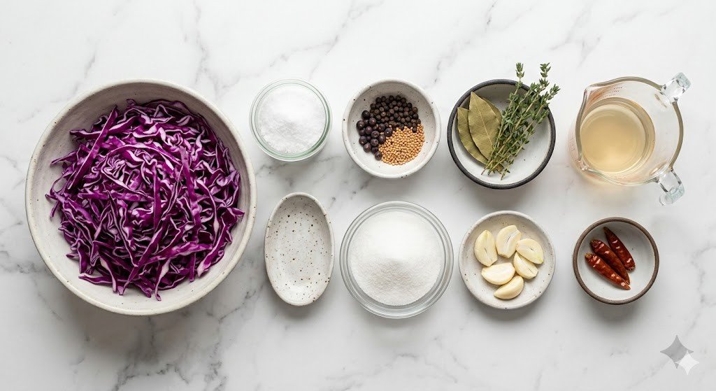 Easy Pickled Red Cabbage