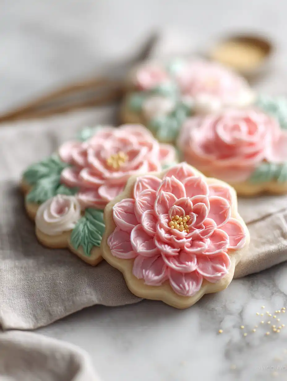 Floral Piped Sugar Cookies with Buttercream Recipe Guide