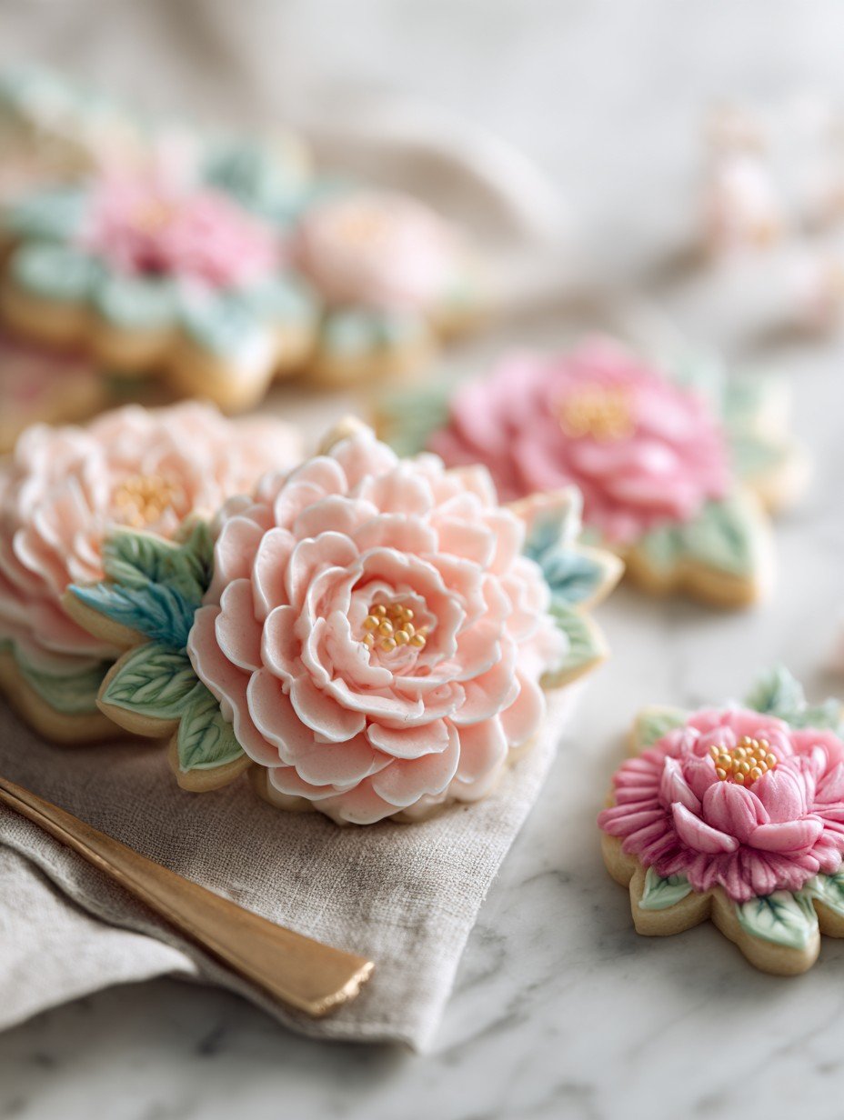 Floral Piped Sugar Cookies with Buttercream
