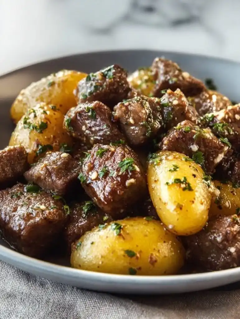 Garlic Butter Beef Bites with Potatoes Recipe You’ll Crave