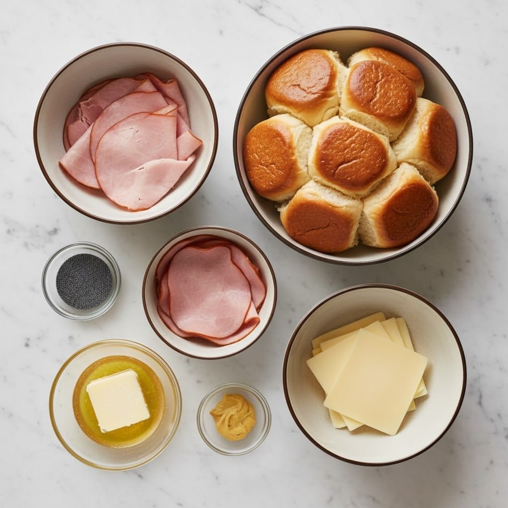 Ham and Swiss Cheese Hawaiian Rolls